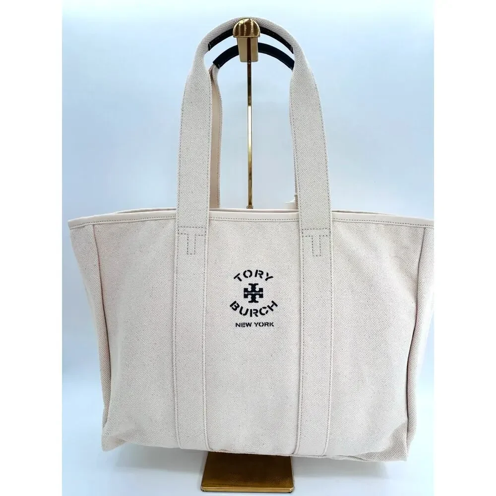 NWT Tory Burch Ivory Large Canvas‎ Tote #156475